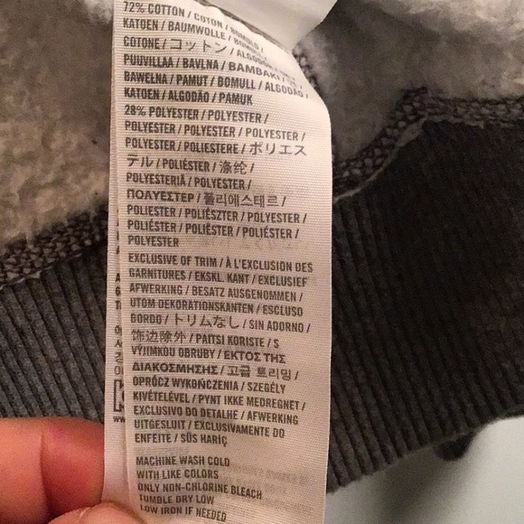 Abercrombie & Fitch large muscle fit cardigan hoodie. Grey color. - Picture 5 of 5